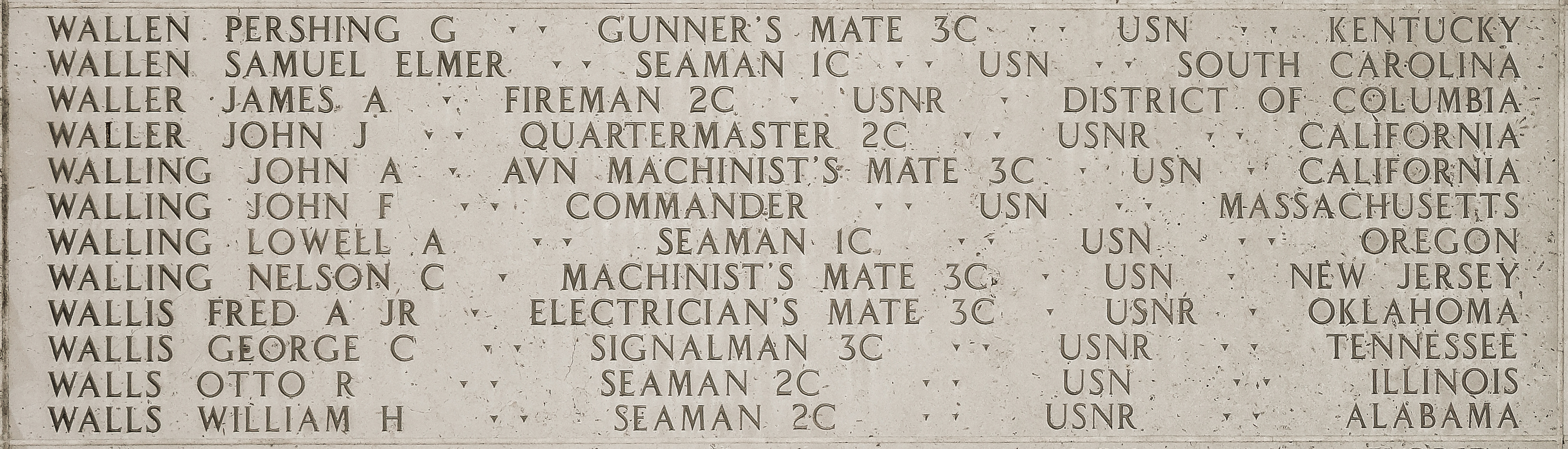 George C. Wallis, Signalman Third Class